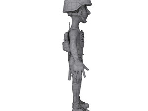 soldier cartoon 3D मॉडल