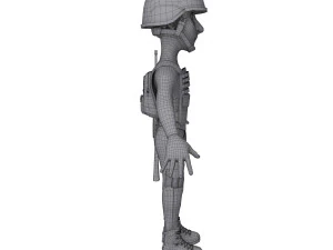 soldier cartoon 3D Model