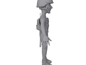 soldier cartoon 3D मॉडल