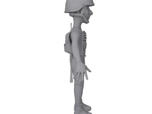 soldier cartoon 3D Model