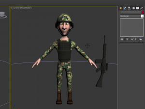 soldier cartoon 3D मॉडल
