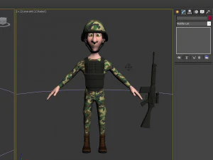 soldier cartoon 3D Model