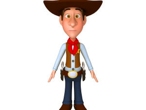 cowboy cartoon 3D Model