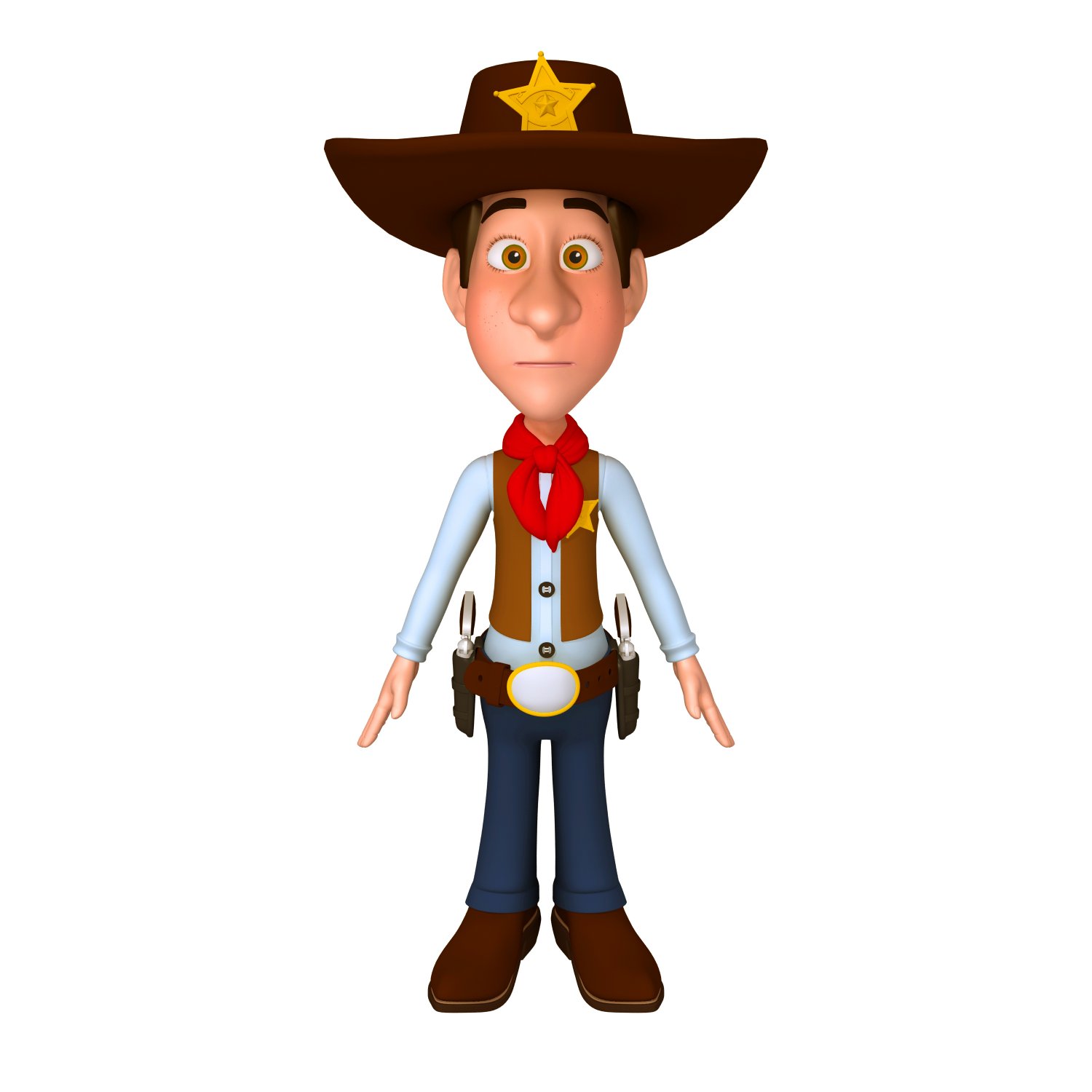 cowboy cartoon 3D Models in Man 3DExport