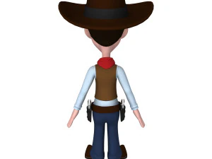 cowboy cartoon 3D Model