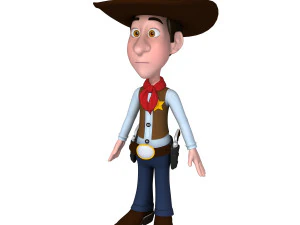 cowboy cartoon 3D Model