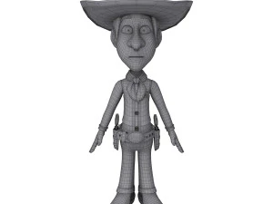 cowboy cartoon 3D Model