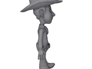 cowboy cartoon 3D Model