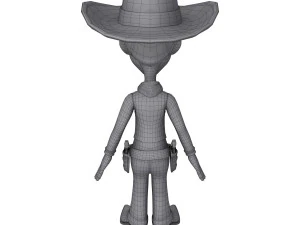 cowboy cartoon 3D Model