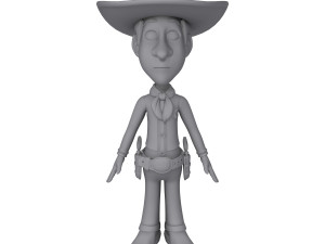 cowboy cartoon 3Dモデル