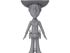 cowboy cartoon 3D Model