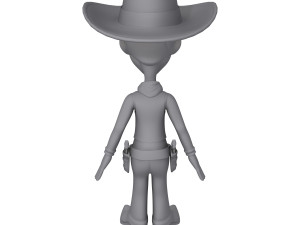 cowboy cartoon 3Dモデル