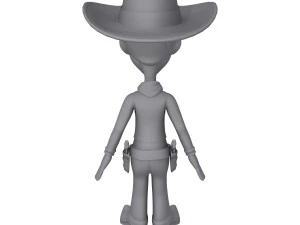 cowboy cartoon 3D Model