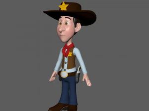 cowboy cartoon 3D Model