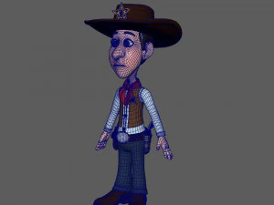 cowboy cartoon 3D Model
