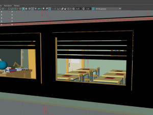 classroom cartoon 3D 模型