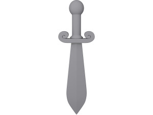 sword cartoon Modelo 3D