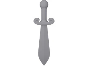 Sword cartoon 3D Model