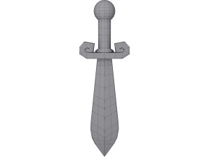 sword cartoon Modelo 3D