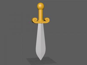 sword cartoon Modelo 3D