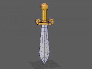sword cartoon Modelo 3D