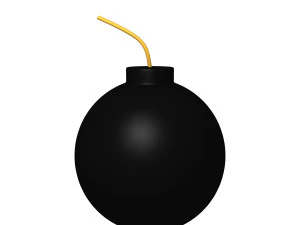 Cartone animato bomba Modello 3D