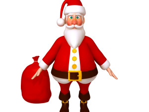 santa claus cartoon 3D Model