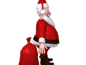 santa claus cartoon 3D Model