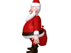 santa claus cartoon 3D Model