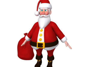 santa claus cartoon 3D Model