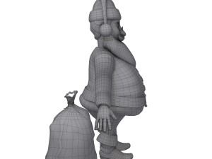 santa claus cartoon Model 3D