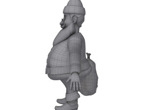 santa claus cartoon Model 3D