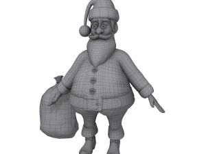 santa claus cartoon 3D Model