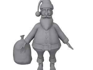 santa claus cartoon 3D Model