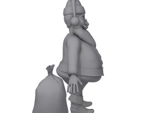 santa claus cartoon Model 3D