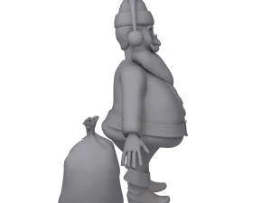 santa claus cartoon 3D Model