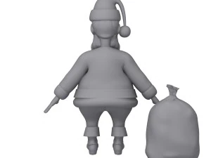 santa claus cartoon 3D Model