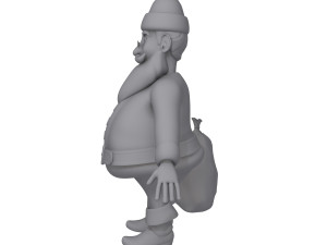 santa claus cartoon Model 3D