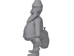 santa claus cartoon 3D Model