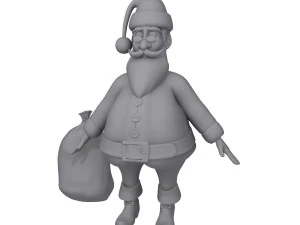 santa claus cartoon 3D Model
