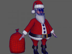 santa claus cartoon 3D Model