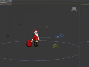 santa claus cartoon 3D Model