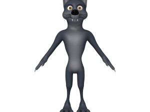 wolf cartoon 3D Модель