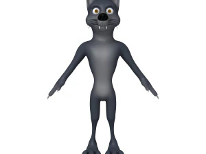 wolf cartoon 3D Model