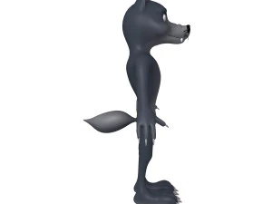 wolf cartoon 3D Model