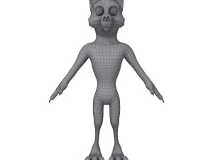 wolf cartoon 3D Model