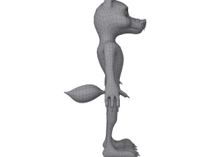 wolf cartoon 3D Model