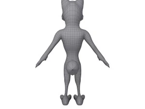 wolf cartoon 3D Model