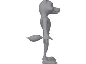 wolf cartoon 3D Модель