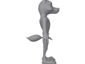 wolf cartoon 3D Model